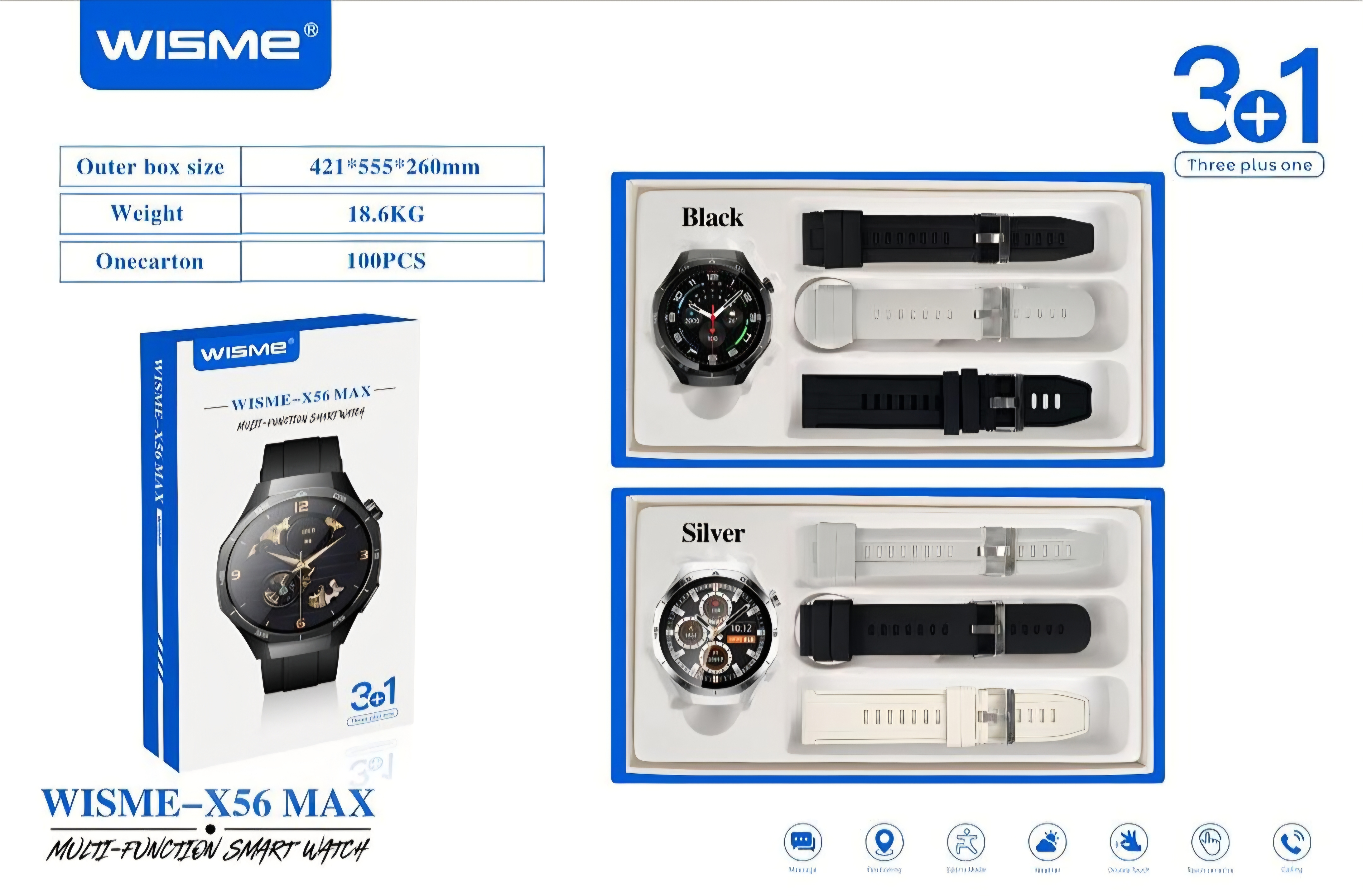 ساعت هوشمند برند WISME_X56MAX
