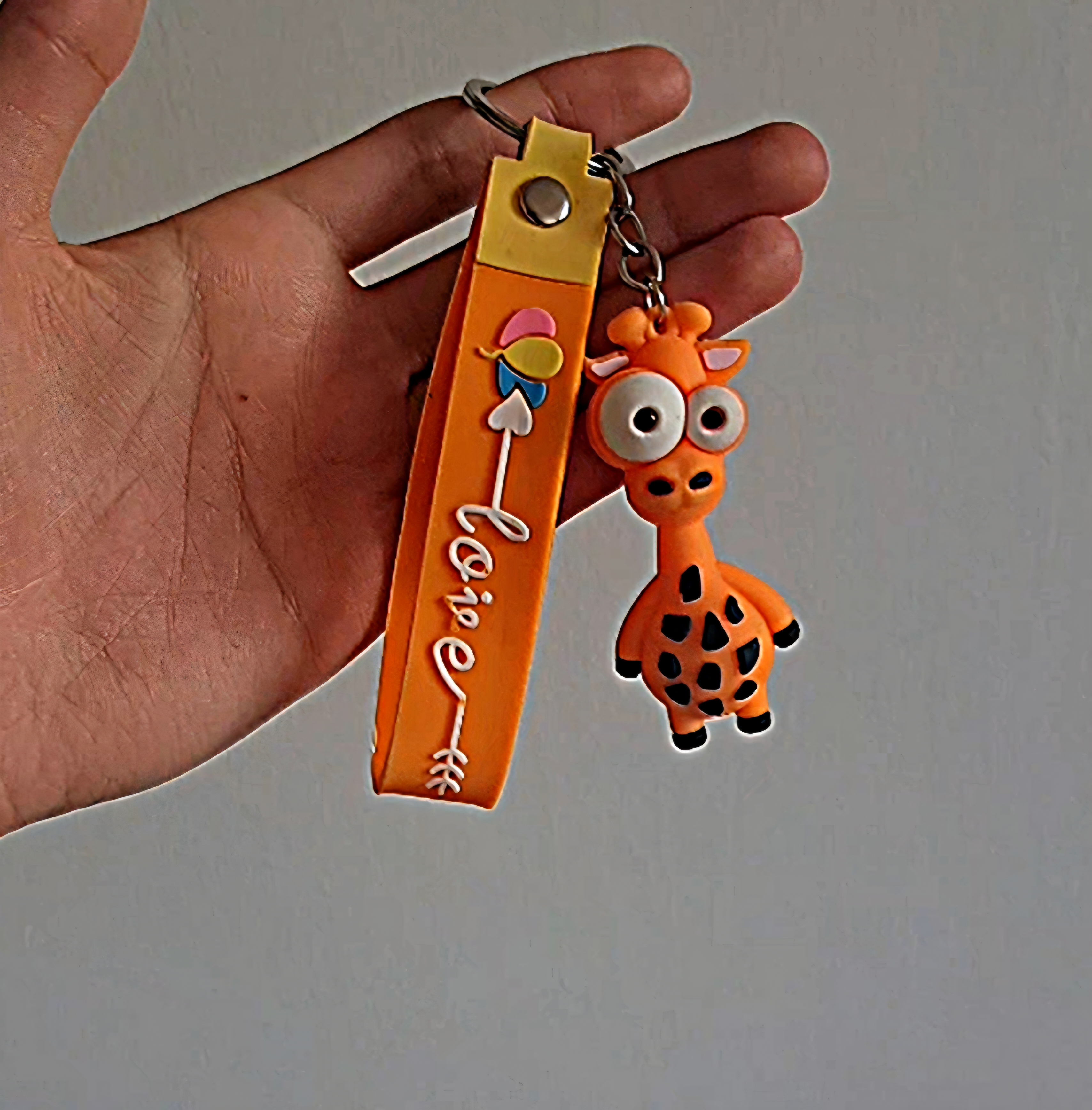 جاکلیدی سیلیکونی زرافه نارنجی🧡