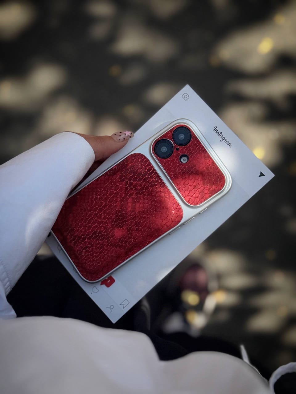 قاب موبایل Red Python پشت چرمی
